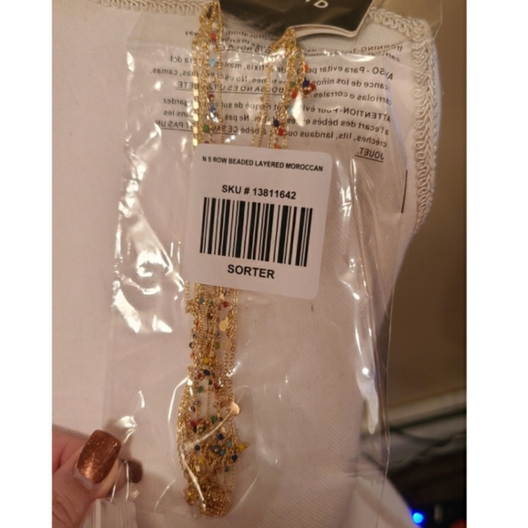 Torrid NWT Multi bead Necklace AND Hoops - Picture 4 of 5